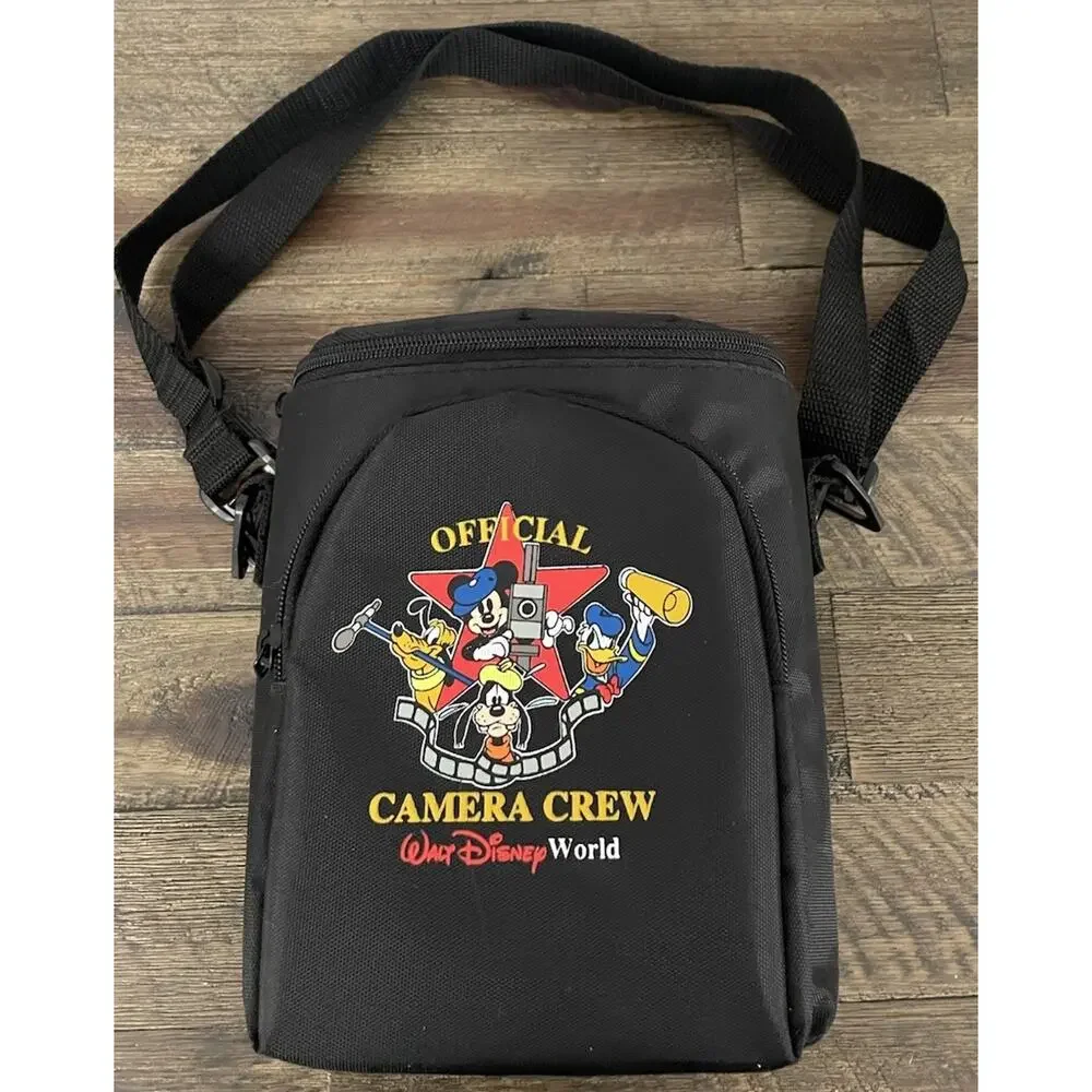 Vintage Walt Disney World Camera Crew Bag/Case w Strap 2 Pocket Mickey Mouse WDW